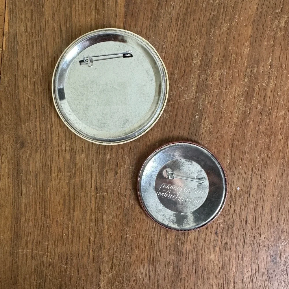 Vintage Elvis Presley Pinback Button Lot of 2‎ Badge-A-Minit LaSalle IL